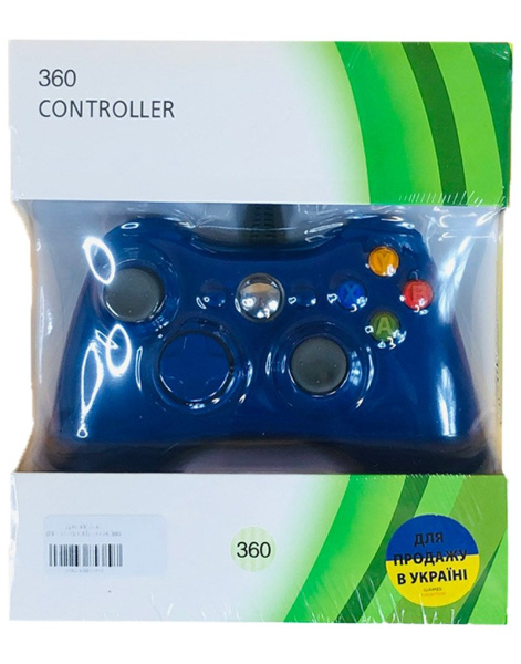 Проводной геймпад Xbox 360/Windows Джойстик (Синий)
