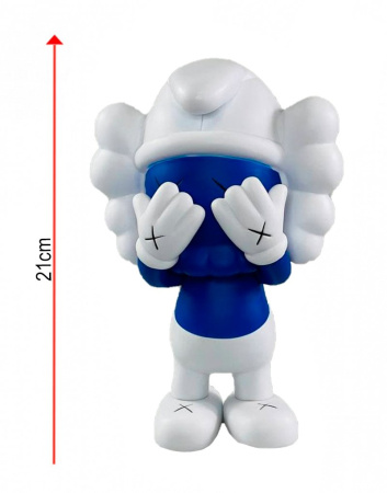 Kaws x The Smurf Companion виниловая фигурка Смурфики (Синий) - 21 см