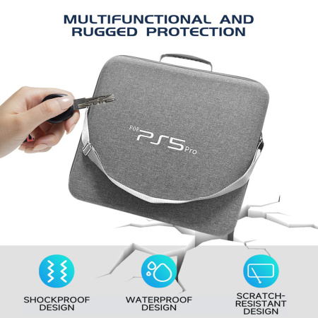 Сумка-кейс для PlayStation 5 Pro — жорстка захисна сумка великої місткості для консолі та аксесуарів