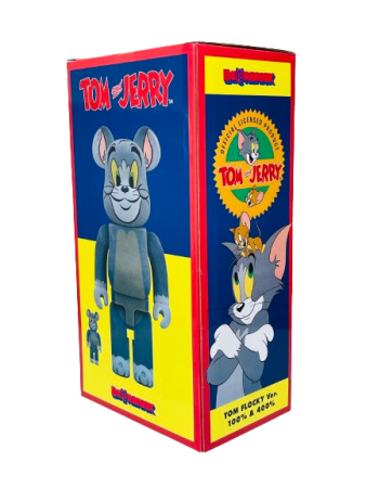 Bearbrick Том і Джеррі: Том Флокі (Оксамитовий) 400% (28см)