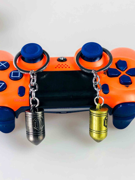 Брелок World of Tanks «Снаряд» (металевий, срібло/золото)