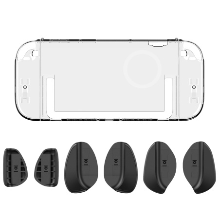 Switch 2 Crystal Grip-Set — прозора PC-броня з трьома змінними ручками YZC-509