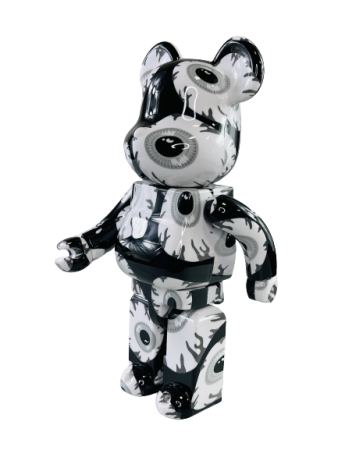 Bearbrick MISHKA Монохромный 400% (28 см)