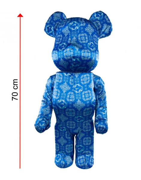 Bearbrick x Clot x Nike (Синий шелк) 1000% (70 см)