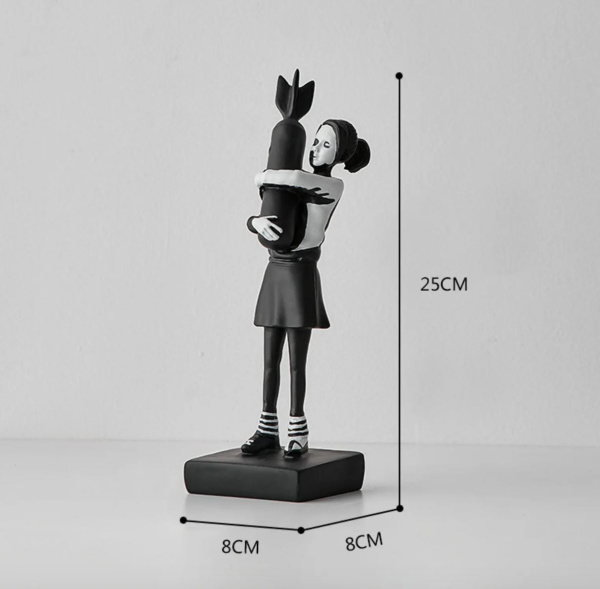 Banksy Bomb Hugger чорна біла (Фігурка)