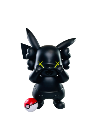 Фигурка Kaws Покемон Пикачу Черный (42 см)