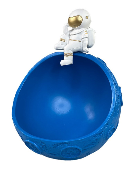 Фигурка-органайзер космонавт на планете синяя 27х20 см