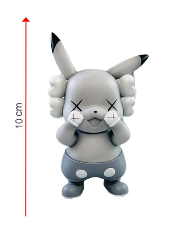 Фигурка Kaws Pikachu Серый (10 см)