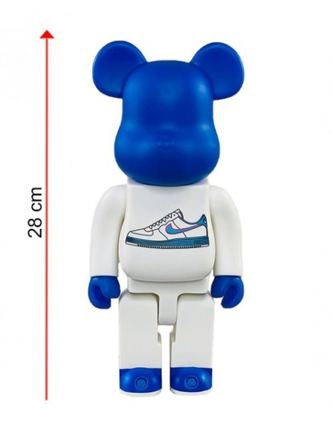 Bearbrick Nike фигурка Беарбрик синий/белый 400% (28см)