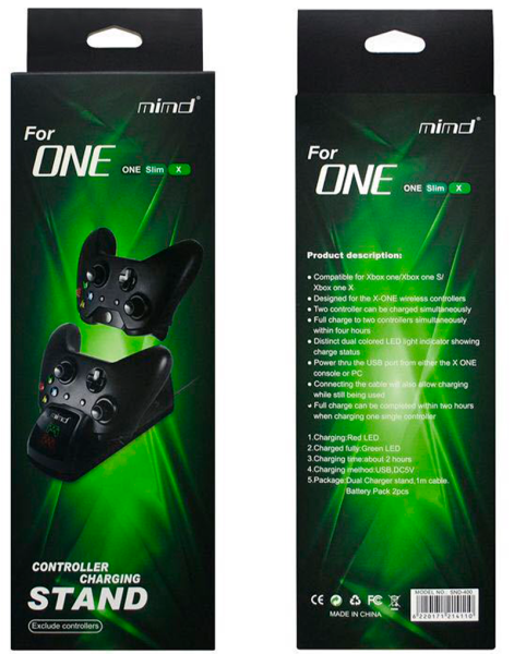 Зарядная станция + 2 аккумулятора для джойстиков Xbox ONE
