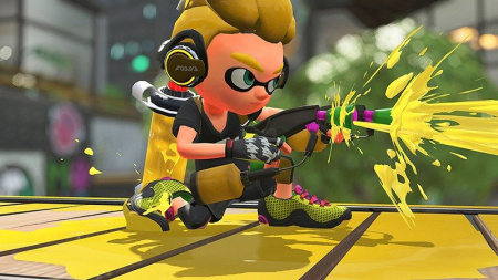 Игровая приставка  Nintendo Switch красный синий + игра Splatoon 2 (Switch)