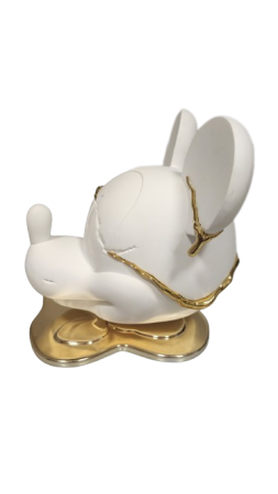 Фігурка Голова Міккі Маус біла з золотою підставкою (28см)