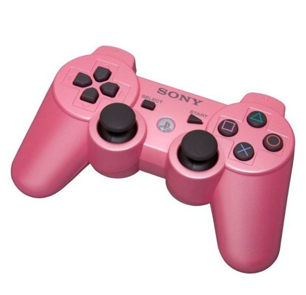 Геймпад беспроводной Sony DualShock для PS3 (розовый) (Не оригинал)