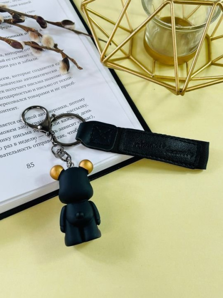 Брелок Мишка Bearbrick Матовый (Черный)