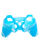 Силиконовый чехол на джойстик PS3 Бело-Бирюзовый