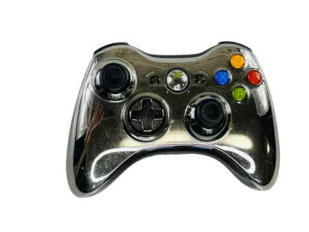 Джойстик Xbox 360 Б/У (Хромированный серый)