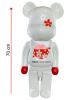 Bearbrick Japan Cool (Белый с красными цветами) 1000% (70 см)