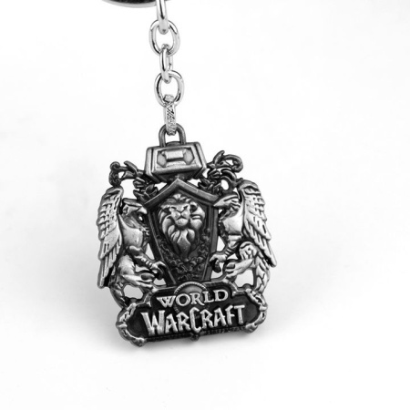 Брелок World Of Warcraft Щит Серебро