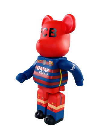 Bearbrick FCB Qatar Airways Suarez 9 Unicef 400% (28 см)