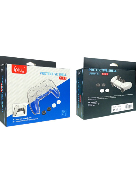 Защитный (Cristal) Чехол + Силиконовые Накладки для DualSens HBP-244