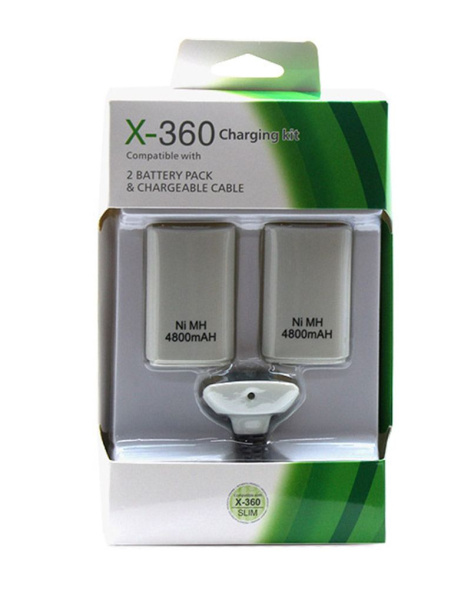 Xbox 360 Зарядка для джойстика 3 в 1 Белая