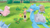 Игровая консоль Nintendo Switch (желтый / бежевый) + игра Pokemon: Let's Go, Eevee! + аксессуар PokeBall Plus