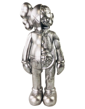 Фигурка KAWS Dissected Companion (серебряный) – 37 см