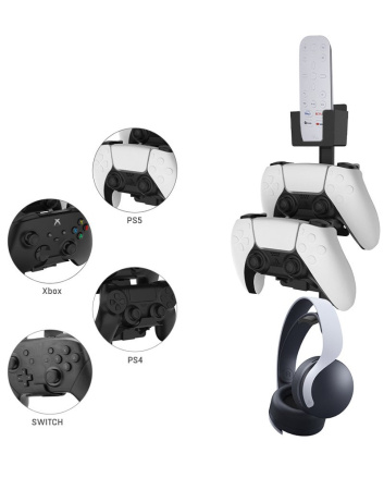 Настенный кронштейн для геймпадов PS5/PS4/XboxONE/XboxSeries/Switch JYS-P5125