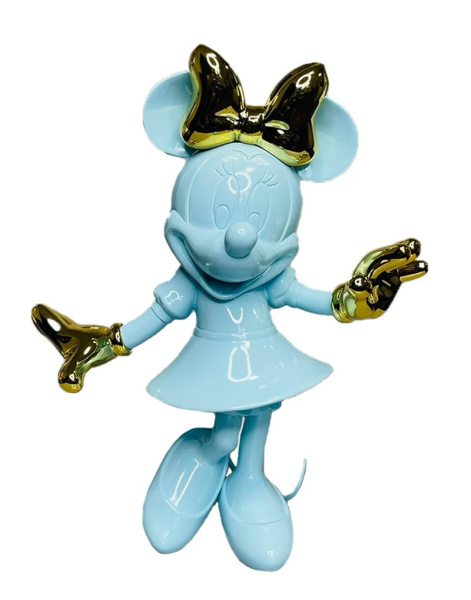 Фигурка Минни Маус Девочка (Голубой/золотой) 32см