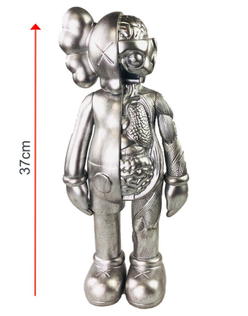 Фигурка KAWS Dissected Companion (серебряный) – 37 см