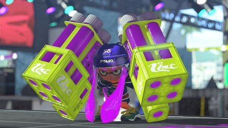 Игровая приставка  Nintendo Switch красный синий + игра Splatoon 2 (Switch)