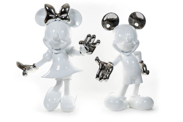 Фигурка Минни Маус Девочка (Белый/серебряный) 32см