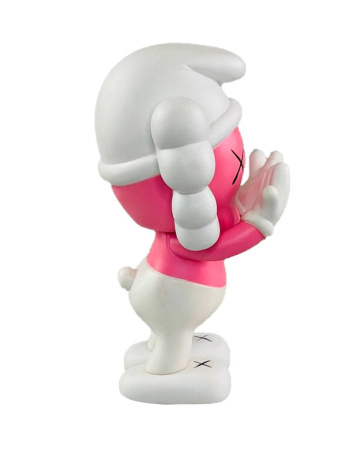 Kaws x The Smurf Companion виниловая фигурка Смурфики (Розовый) - 21 см