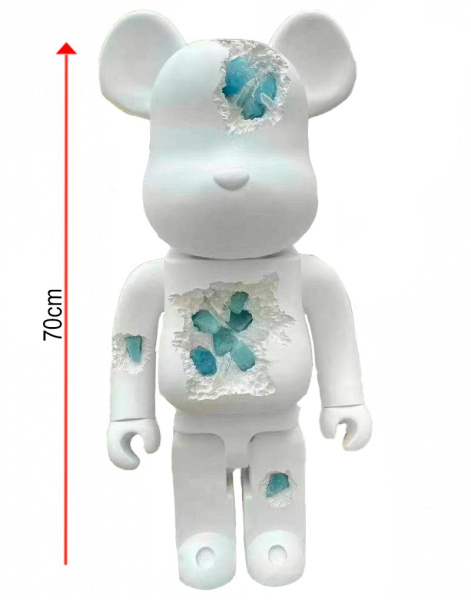 Bearbrick Art OverTurn Blue Crystal (Голубой Кристалл) 1000% (70см)