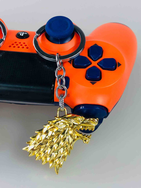 Брелок House Stark (Game of Thrones) — голова вовка, металевий, колір на вибір