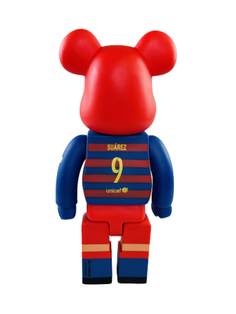 Bearbrick FCB Qatar Airways Suarez 9 Unicef 400% (28 см)