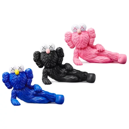 Kaws TIME OFF Vinyl Black (вінілова фігурка) чорна