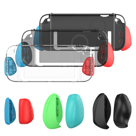 Switch 2 Crystal Grip-Set — прозора PC-броня з трьома змінними ручками YZC-509
