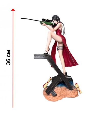 Фігурка Resident Evil — Ada Wong у червоній сукні зі снайперською гвинтівкою (36 см)