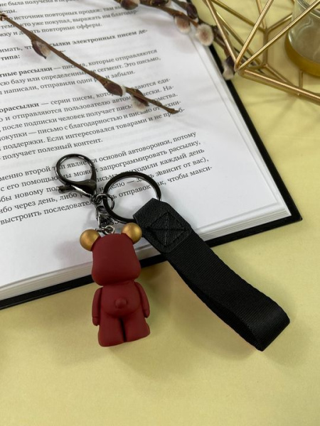 Брелок Мишка Bearbrick Матовый (Красный)