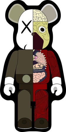 Ковер Bearbrick Dissected Companion Коричневый