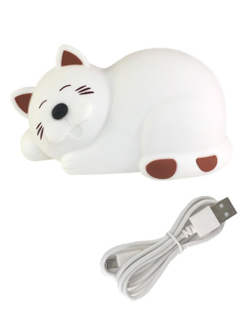 Светильник-ночник Спящий Кот Коричневый (Светильник)