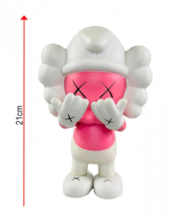 Kaws x The Smurf Companion виниловая фигурка Смурфики (Розовый) - 21 см