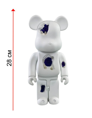 Bearbrick Art OverTurn Dark Blue Crystal (Синий Кристалл) 400% (28см)
