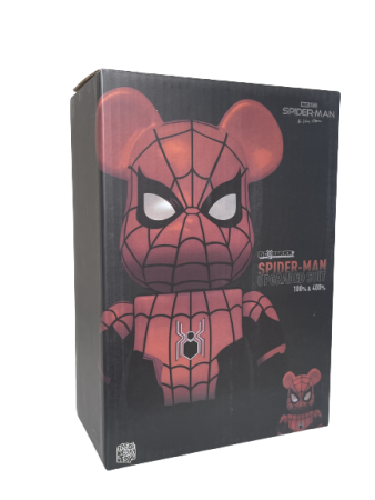 Bearbrick x Marvel Spider-Man Upgraded 400% + 100% (28см+7см)