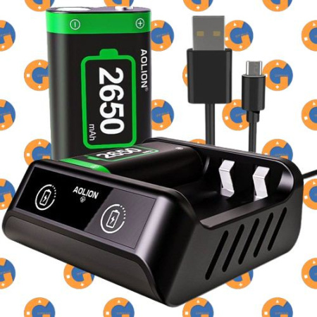 Зарядная станция + 2 аккумулятора для джойстиков (2650mAH) Xbox Series/ONE AL-XB2010 Зарядная станция + 2 аккумулятора для джойстиков (2650mAH) Xbox Series/ONE AL-XB2010
