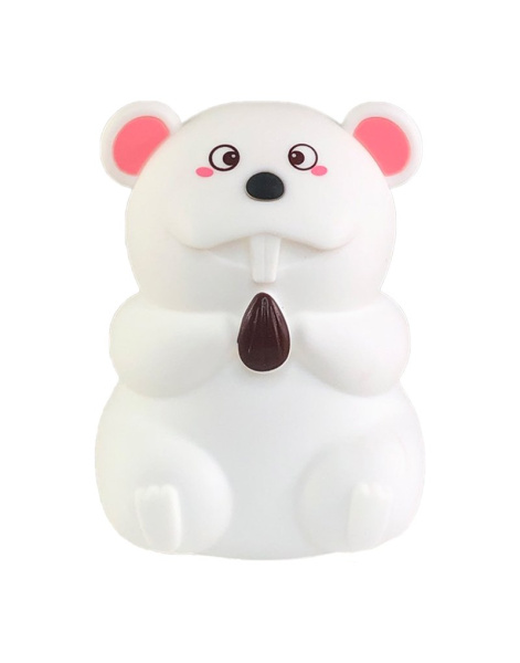 Силиконовый Ночник Бобер Розовый (Светильник)