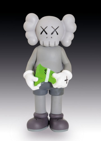 Kaws holding money grey вінілова фігурка (30 см)