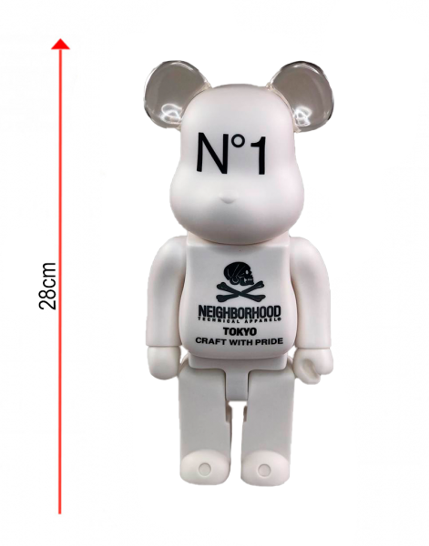 Bearbrick Neighborhood №1 Tokyo White ver. 400% 28 см