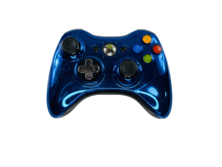 Джойстик Xbox 360 Б/У (Хромированный синий)